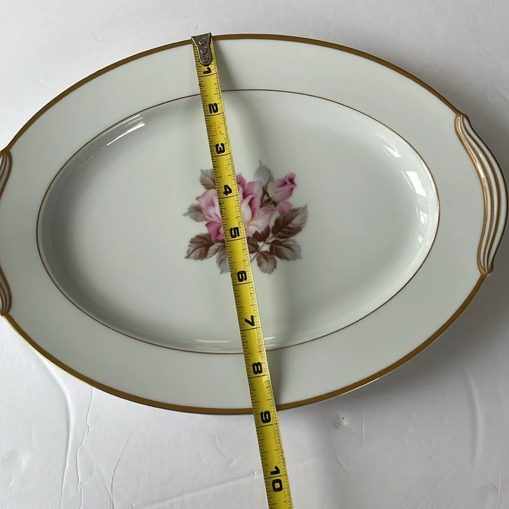 Noritake pink rose small platter 9x12 Rosetta